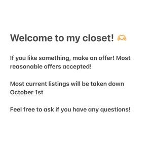Welcome to my closet!